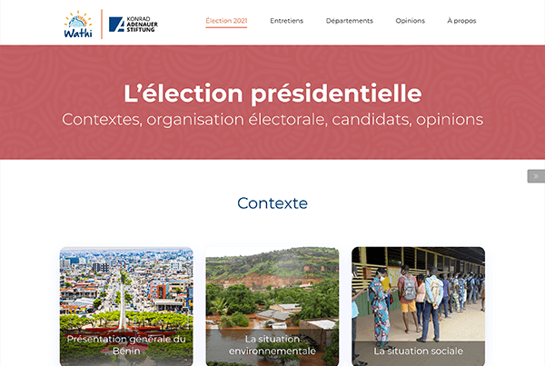 Les 6 sites sur des pays ouest africains