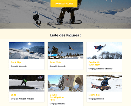 Application de communauté Snowboard